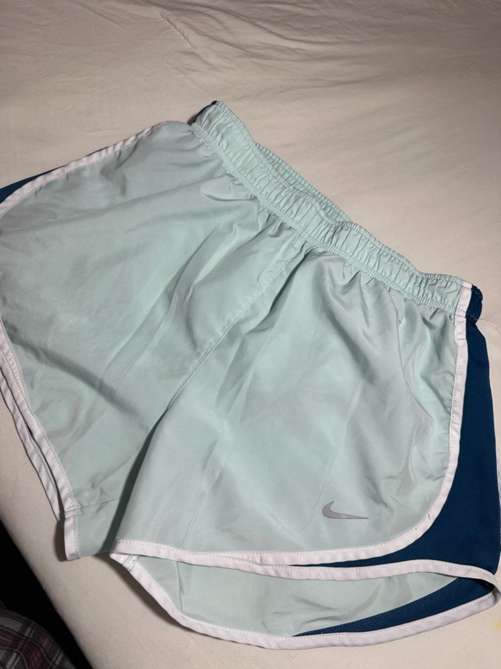 Nike Mint Green and Navy Women's Running Shorts Size M